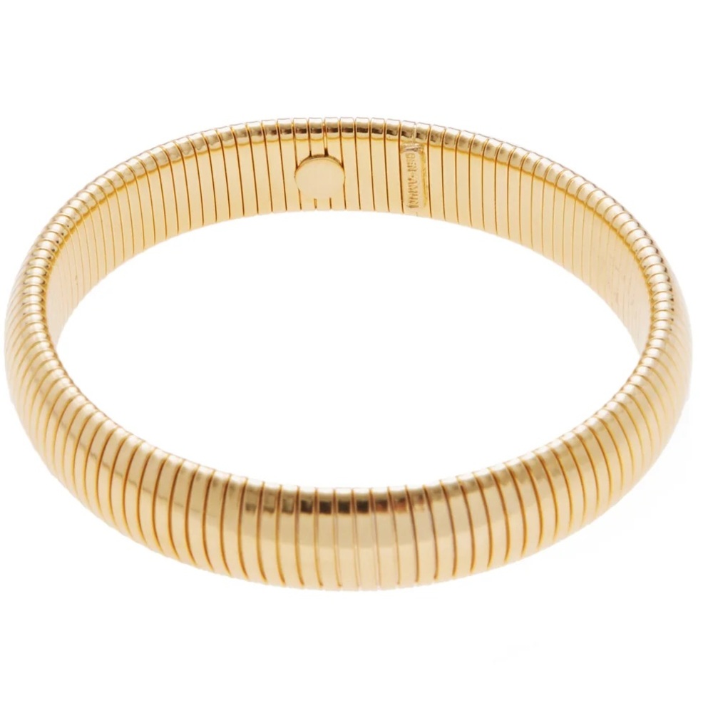 Ben-Amun Radiant 24Kt Gold Plated Cobra Bangle Bracelet NWTS Size 7-8”